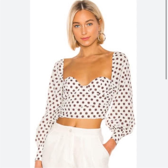 MAJORELLE Emily Polka Dot Blouse - Picture 3 of 12
